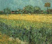 Vincent Van Gogh View of Arles with Irises France oil painting artist